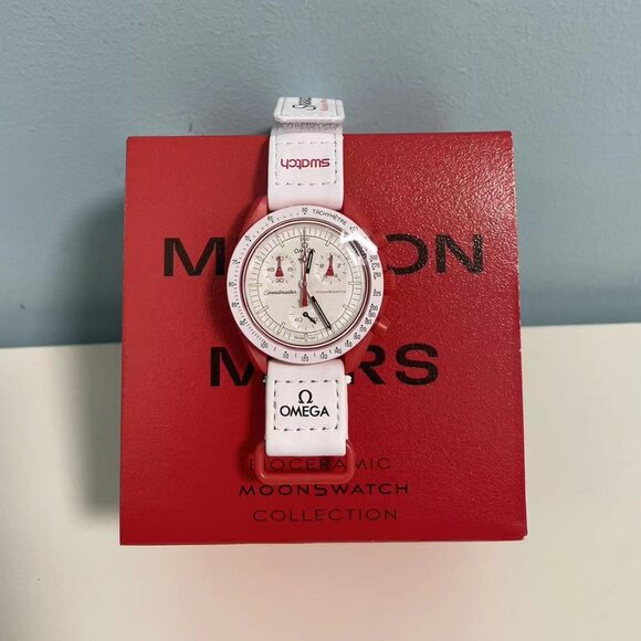🍪 Swatch x Omega MoonSwatch Mission to Mars | Terracotta Red Bioceramic - Picture 4 of 6